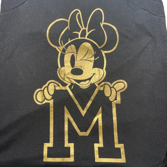 Authentic Disney Parks Black Gold Winking Minnie Mouse Tank Top Sz M Tagless - Picture 4 of 5